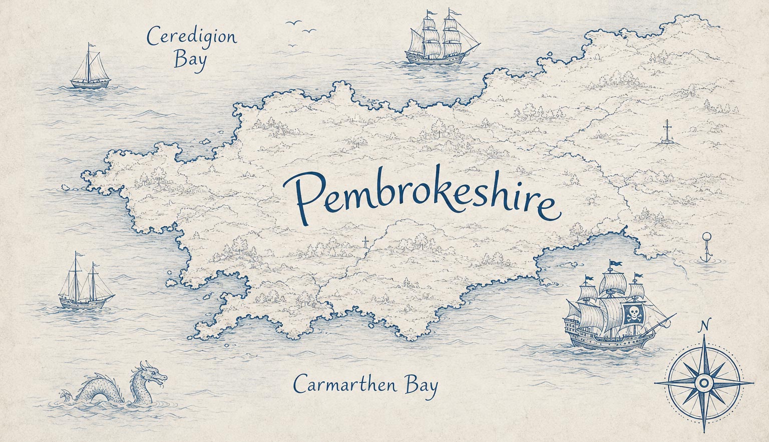 Pembrokeshire Pirate Map